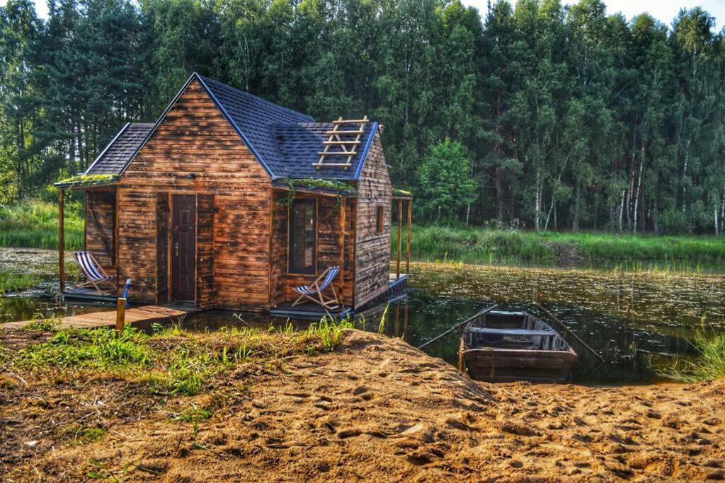 Heather Hut, Off-Grid Cottage On A Pond+2 Ha Darzkowo Eksteriør billede