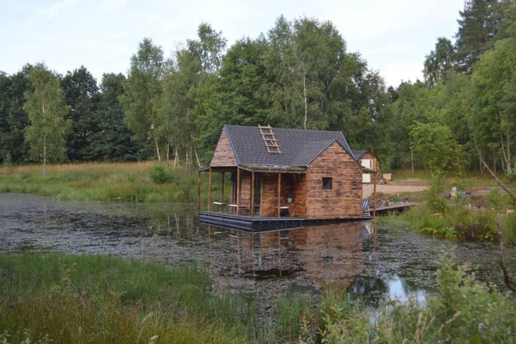Heather Hut, Off-Grid Cottage On A Pond+2 Ha Darzkowo Eksteriør billede